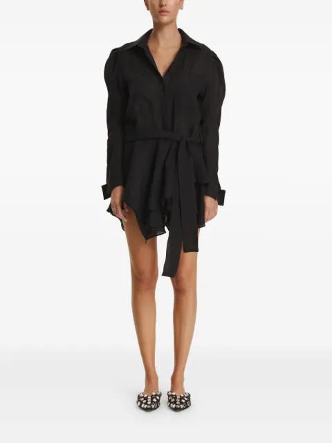 pocket belted mini dress by PNK