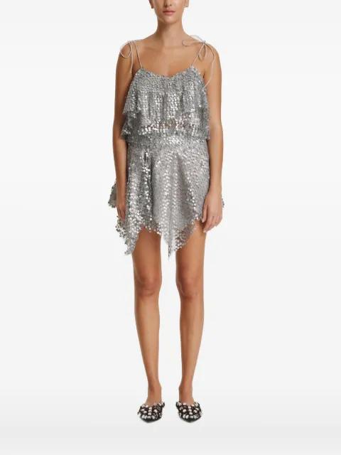 sequin ruffled top by PNK