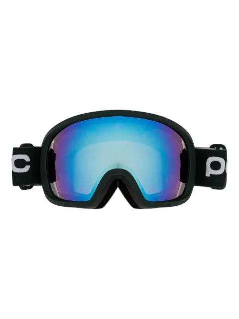 green ski goggles by POC