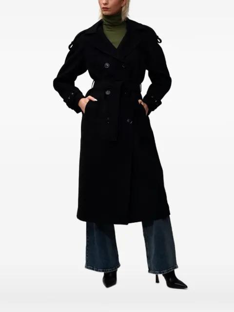 double-breasted belted coat by POCHE PARIS