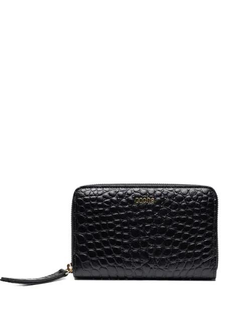 embossed zip wallet by POCHE PARIS