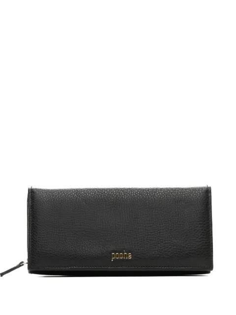logo-detail leather wallet by POCHE PARIS