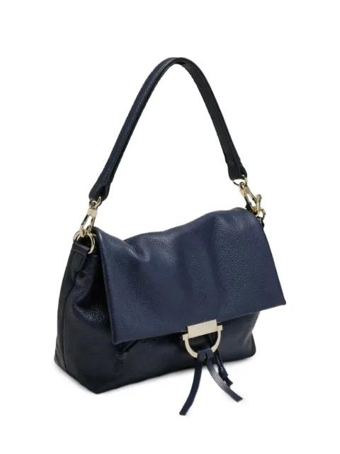 pebbled-leather foldover tote bag by POCHE PARIS