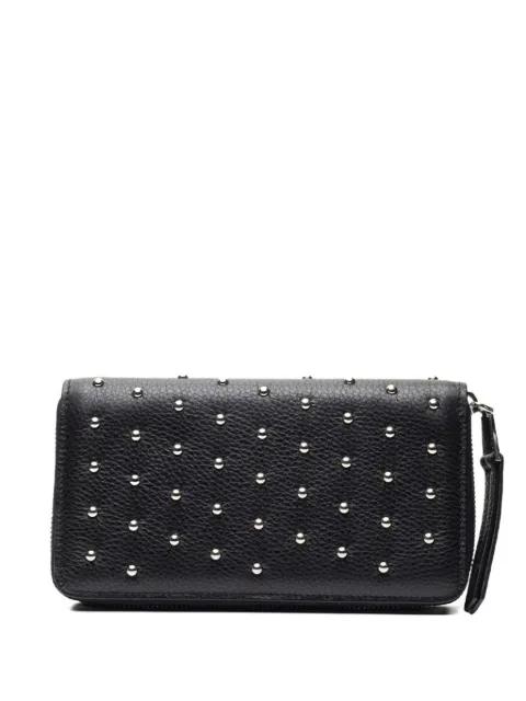 studded zip wallet by POCHE PARIS