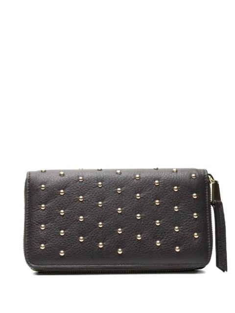 studded zip wallet by POCHE PARIS