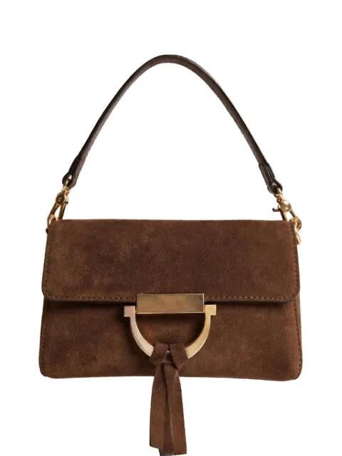 suede tassel-detail shoulder bag by POCHE PARIS