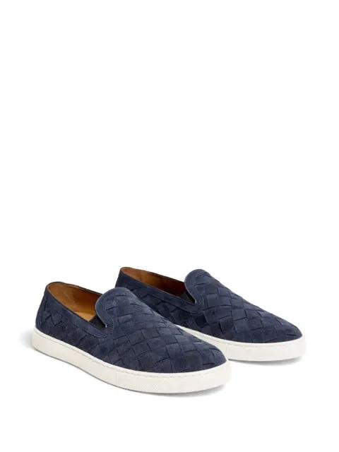 woven-suede loafers by POCHE PARIS