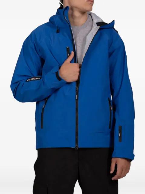 hoodied zip-front jacket by PODHIO