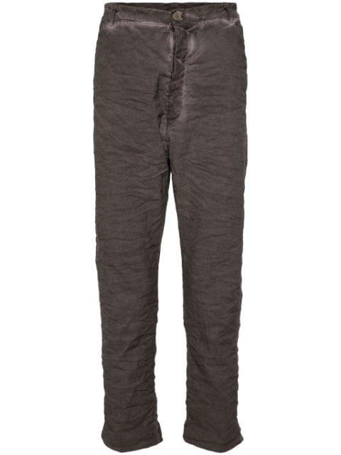 crease-effect straight trousers by POEME BOHEMIEN