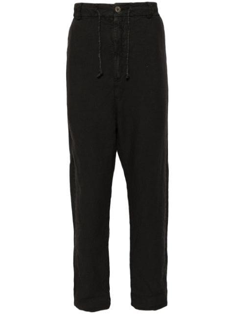 linen straight trousers by POEME BOHEMIEN