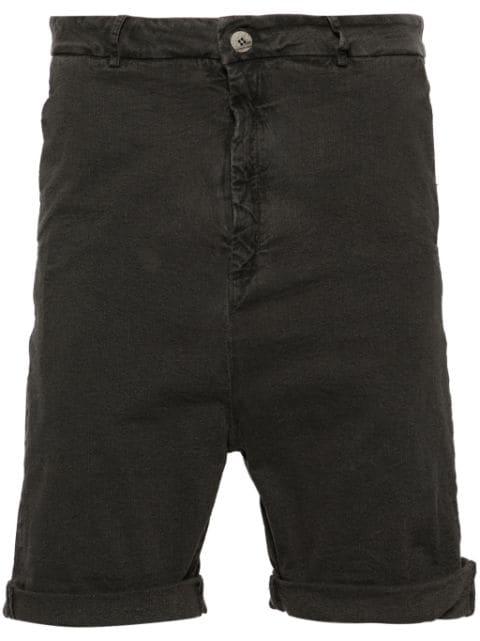 mid-rise drop-crotch shorts by POEME BOHEMIEN