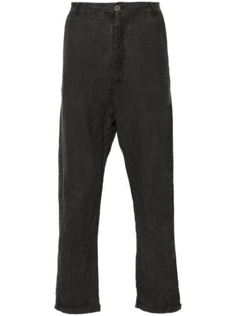 mid-rise drop-crotch trousers by POEME BOHEMIEN