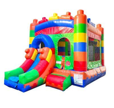Inflatable Bounce House with Slide for Kids (Without Blower) - 18 x 12 x 14.5 Foot Backyard Inflatable Bouncy House - Built-In Bladder Water Misting System by POGO BOUNCE HOUSE