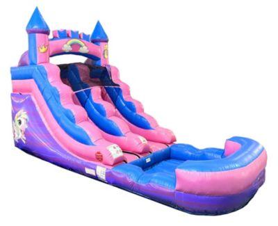 Inflatable Water Slide Without Blower Foot Backyard Inflatable Slide for Summer Fun - Slide with Water Pool for Kids by POGO BOUNCE HOUSE
