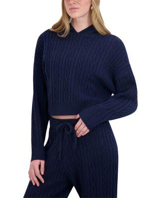 Brushed Cable Knit Hoodie by POINT