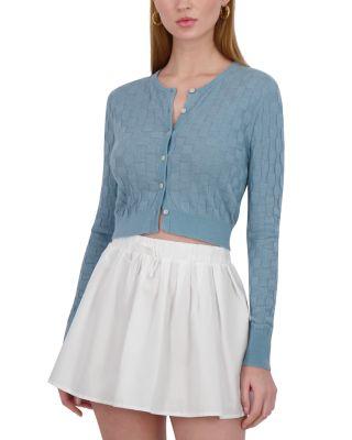 Checker Knit Cardigan by POINT