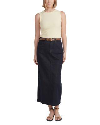Denim Maxi Skirt by POINT
