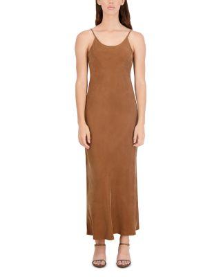 Faux Suede Slip Dress by POINT
