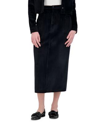 Rib Knit Velour Skirt by POINT