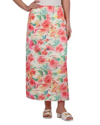 Satin A Line Skirt by POINT