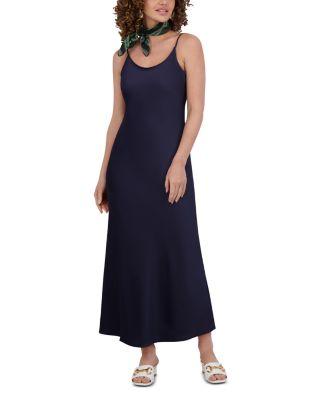 Satin Straight Slip Dress by POINT