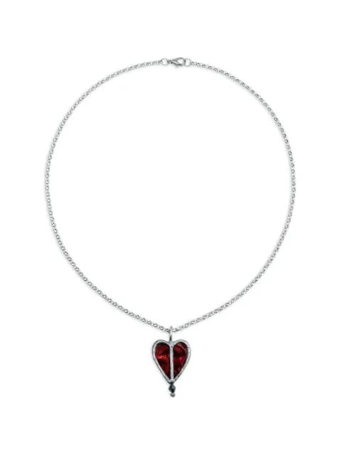 stained glass-heart pendant necklace by POISON DROP LAB