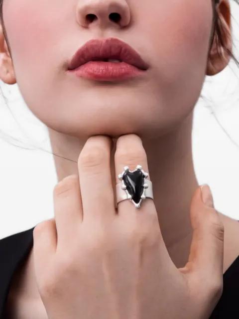 porcelain heart-motif ring by POISONED HEARTS