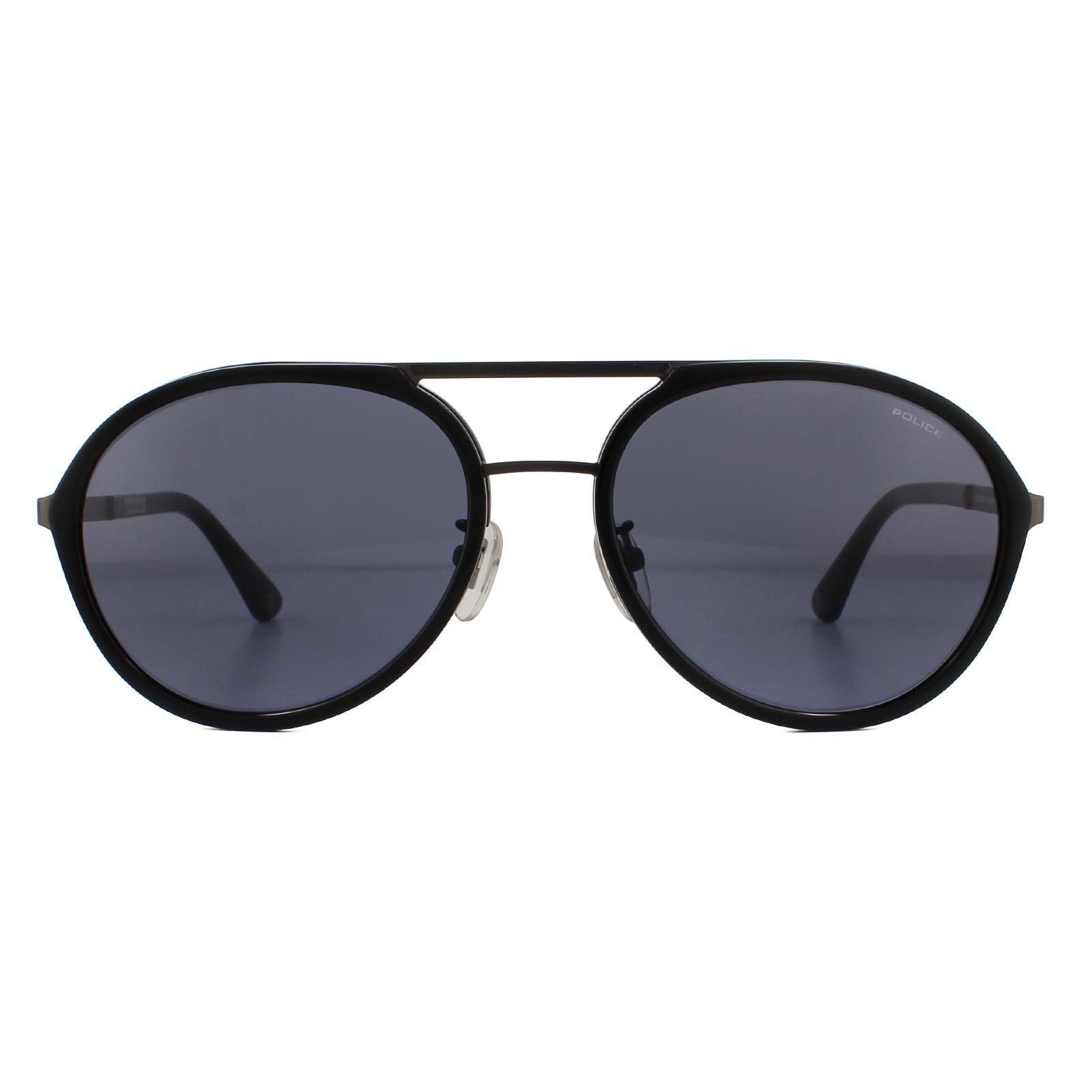 Aviator Matte Gunmetal Grey Sunglasses by POLICE