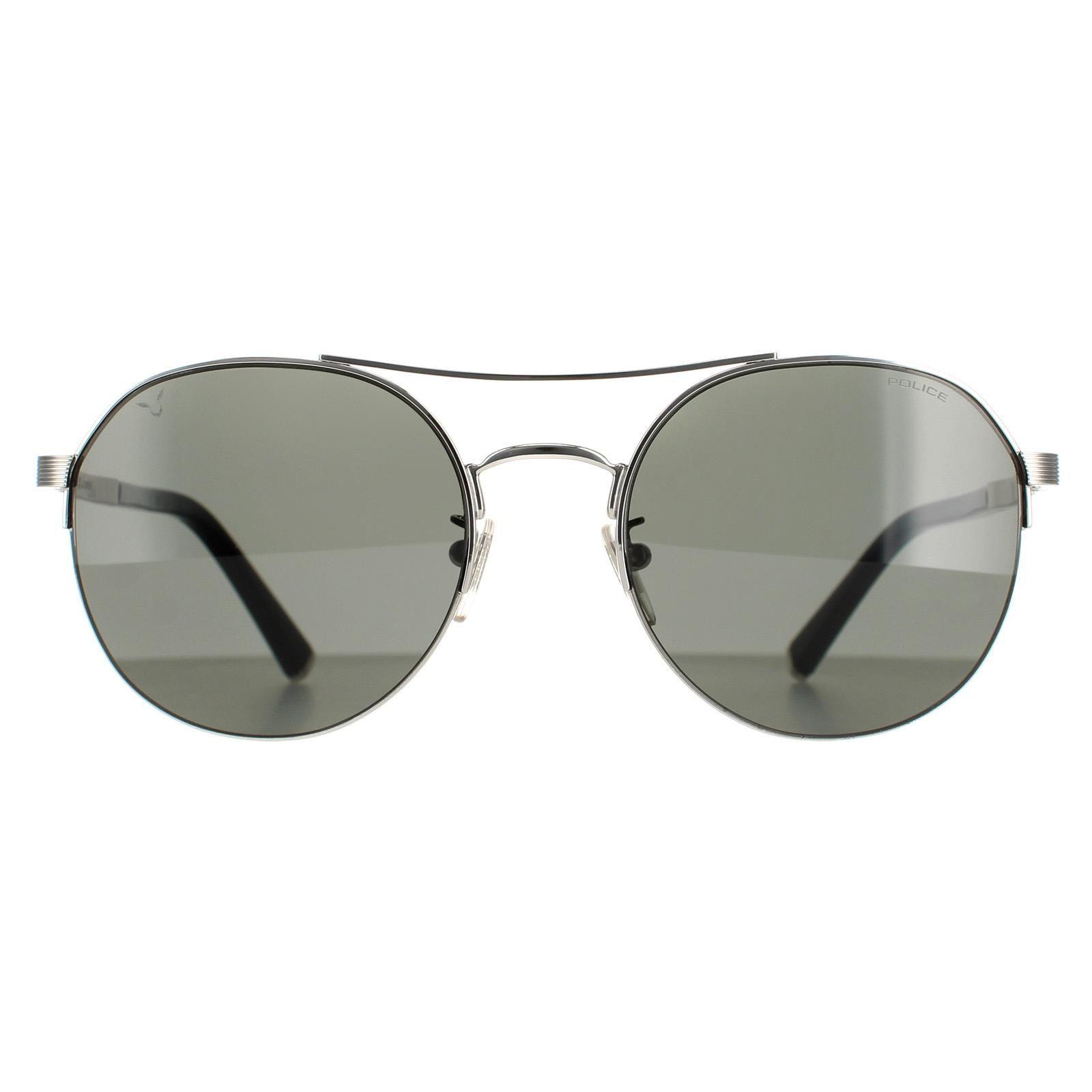 Aviator Shiny Full Palladium Smoke Grey SPLA24 Lewis 03 by POLICE