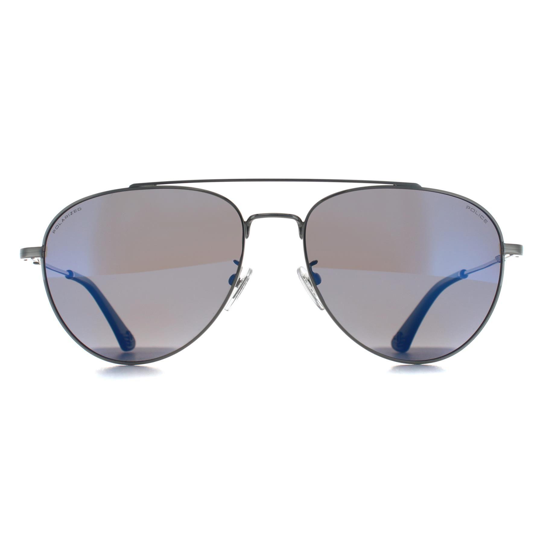Aviator Shiny Palladium Blue Gradient SPLP20E Origins Lite 29 by POLICE