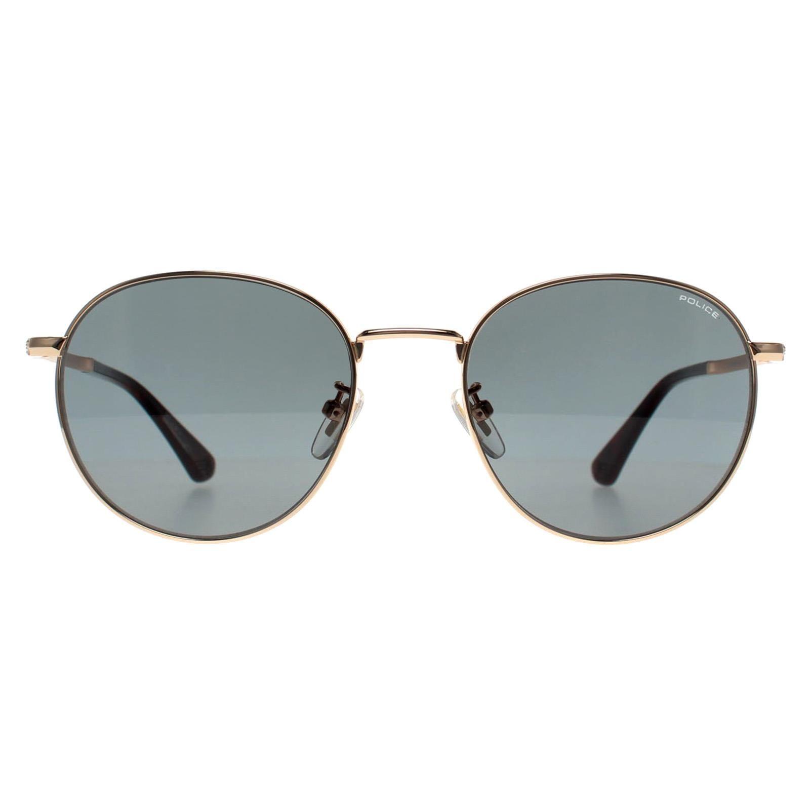 Round Shiny Rose Gold Sandblasted Grey Green SPLD94 Roadie 4 by POLICE