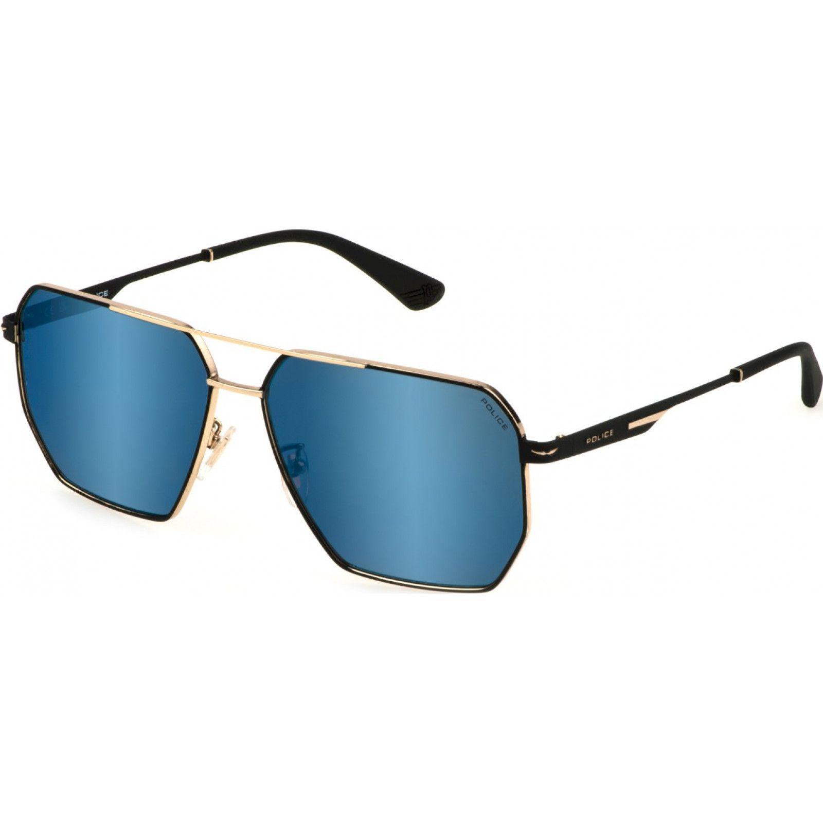 SPLL79-61302B Geometric/Octagonal Sunglasses by POLICE