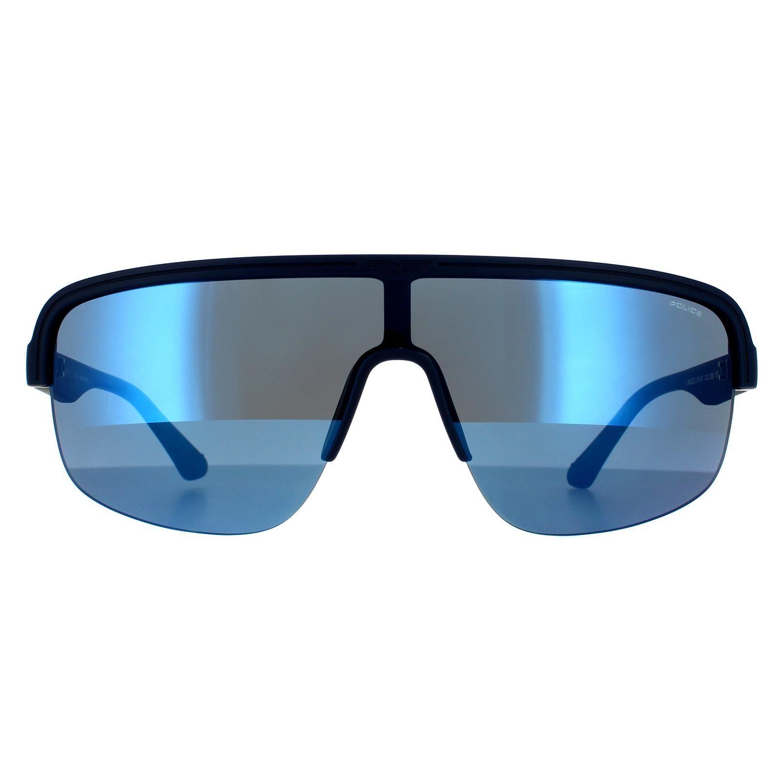 Semi Rimless Matte Midnight Blue Blue Mirrored 90041091 by POLICE