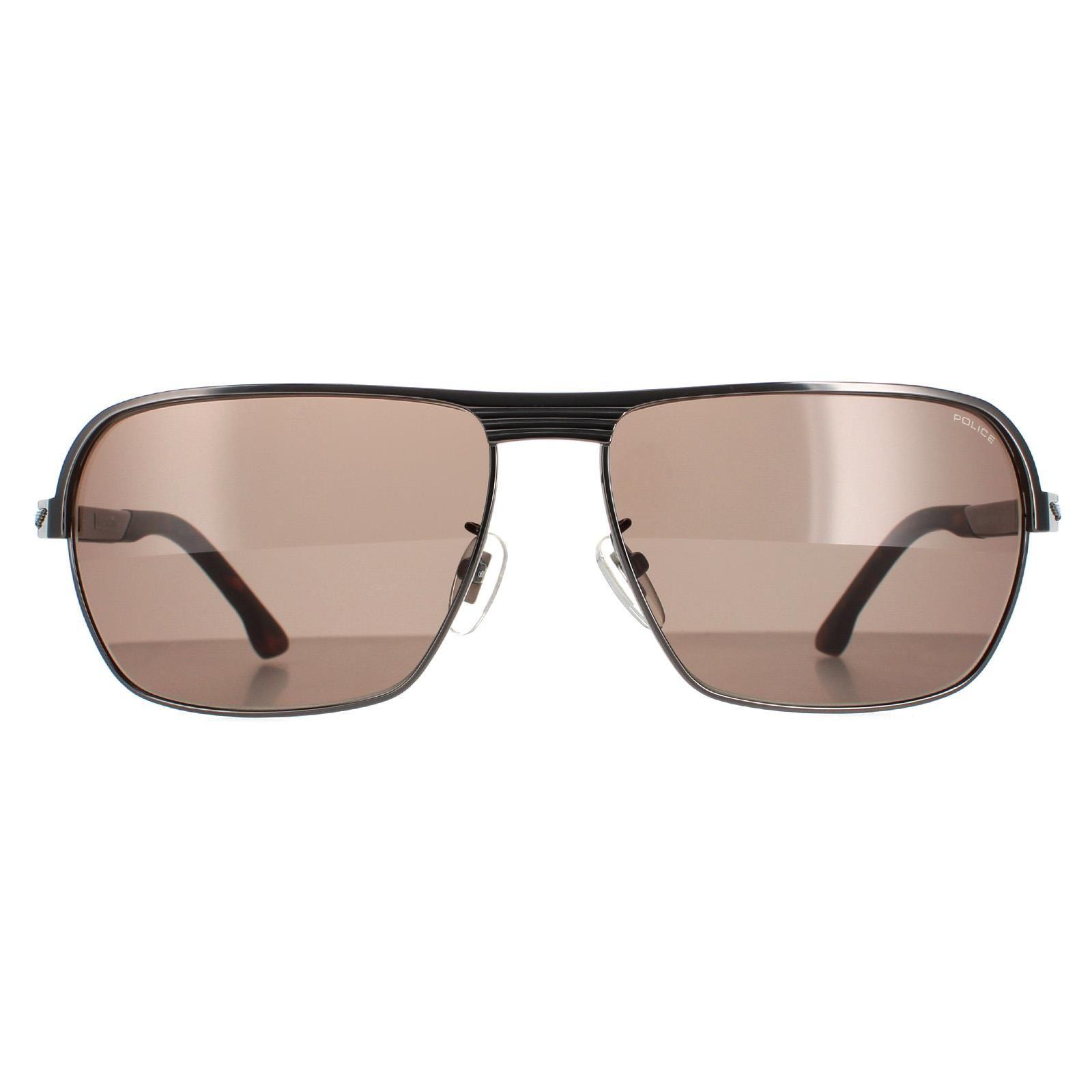 Square Shiny Gunmetal  Grey Green  SPLC36 Tailwind Evo 2 by POLICE