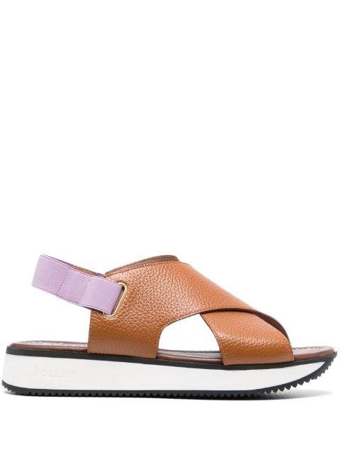 slingback leather sandals by POLLINI