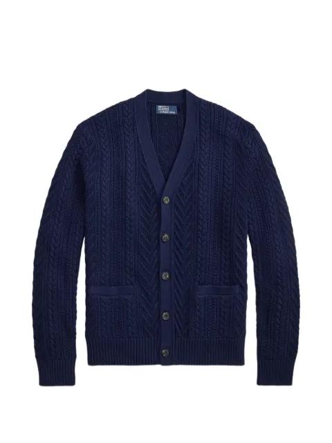 Aran-knit cotton cardigan by POLO RALPH LAUREN