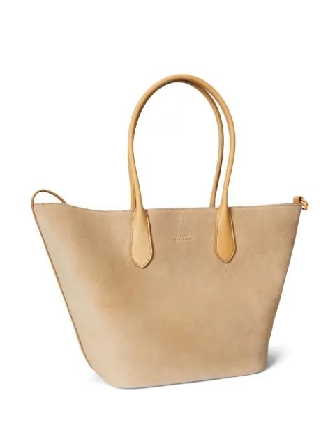 Bellport suede leather tote bag by POLO RALPH LAUREN
