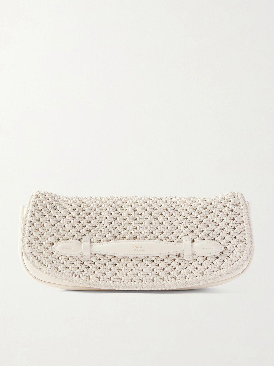 Bellport woven leather clutch by POLO RALPH LAUREN