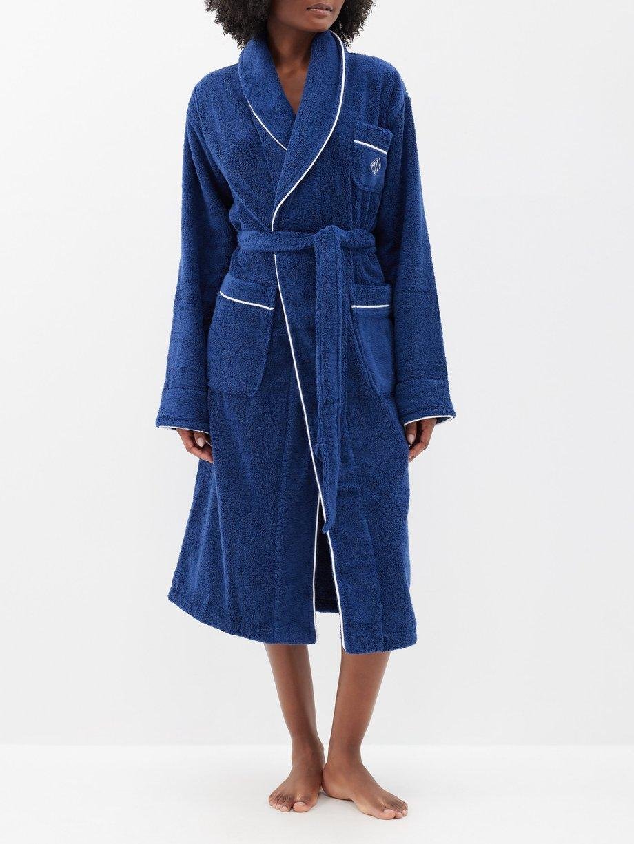 Belted cotton-terry bathrobe by POLO RALPH LAUREN