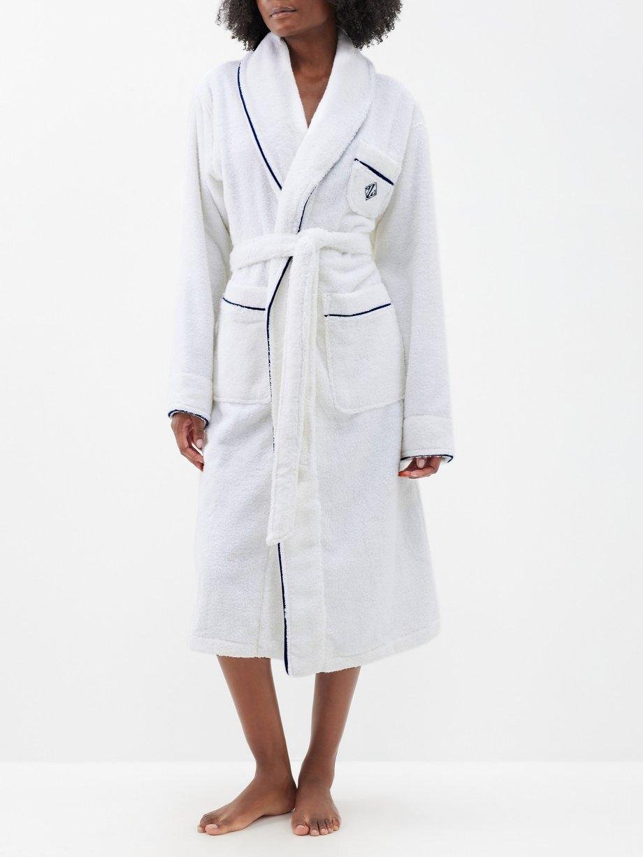 Belted cotton-terry bathrobe by POLO RALPH LAUREN