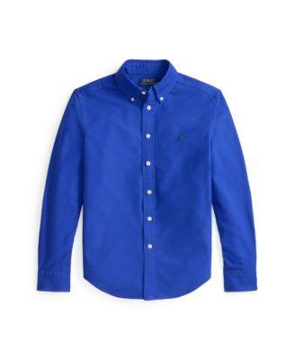 Big Boys Garment-Dyed Cotton Oxford Shirt by POLO RALPH LAUREN