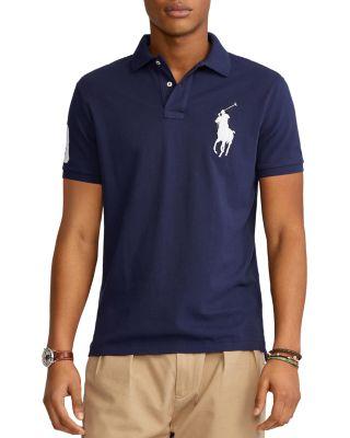 Big Pony Custom Slim Fit Mesh Polo Shirt by POLO RALPH LAUREN