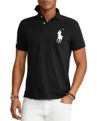 Big Pony Custom Slim Fit Mesh Polo Shirt by POLO RALPH LAUREN