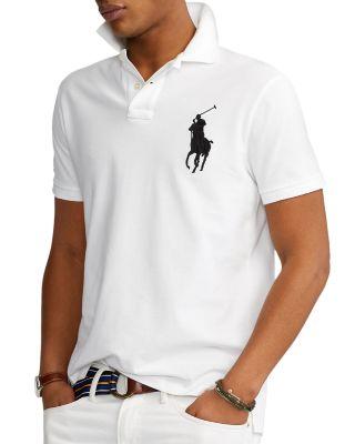 Big Pony Custom Slim Fit Mesh Polo Shirt by POLO RALPH LAUREN