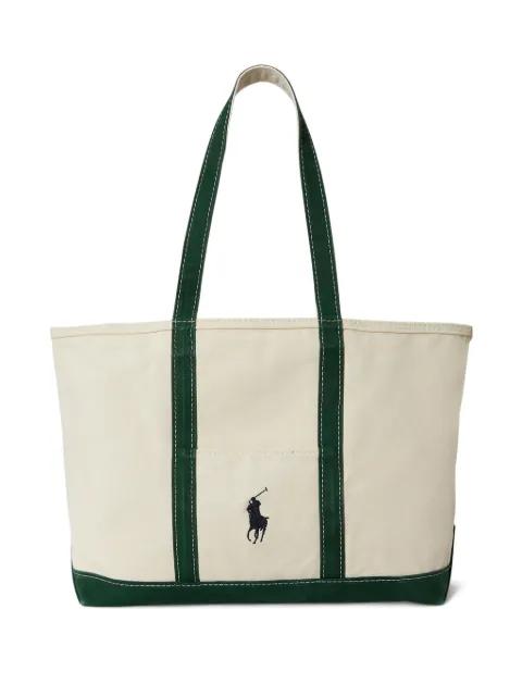 Big Pony logo-embroidered tote bag by POLO RALPH LAUREN