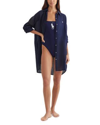 Boyfriend Shirt Swim Cover-Up by POLO RALPH LAUREN
