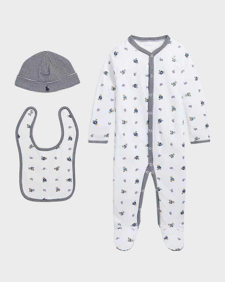 Boy's 3-Piece Gift Set, Size Newborn-9M by POLO RALPH LAUREN
