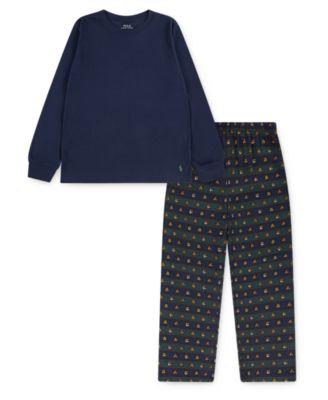 Boys' 8-20 Long-Sleeve T-Shirt and Printed Pants Pajama, 2-Piece Set by POLO RALPH LAUREN