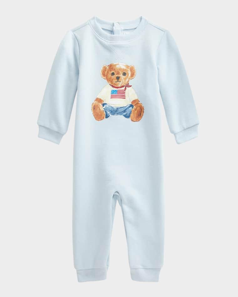 Boy's American Polo Bear Coverall, Sizes Newborn-12M by POLO RALPH LAUREN