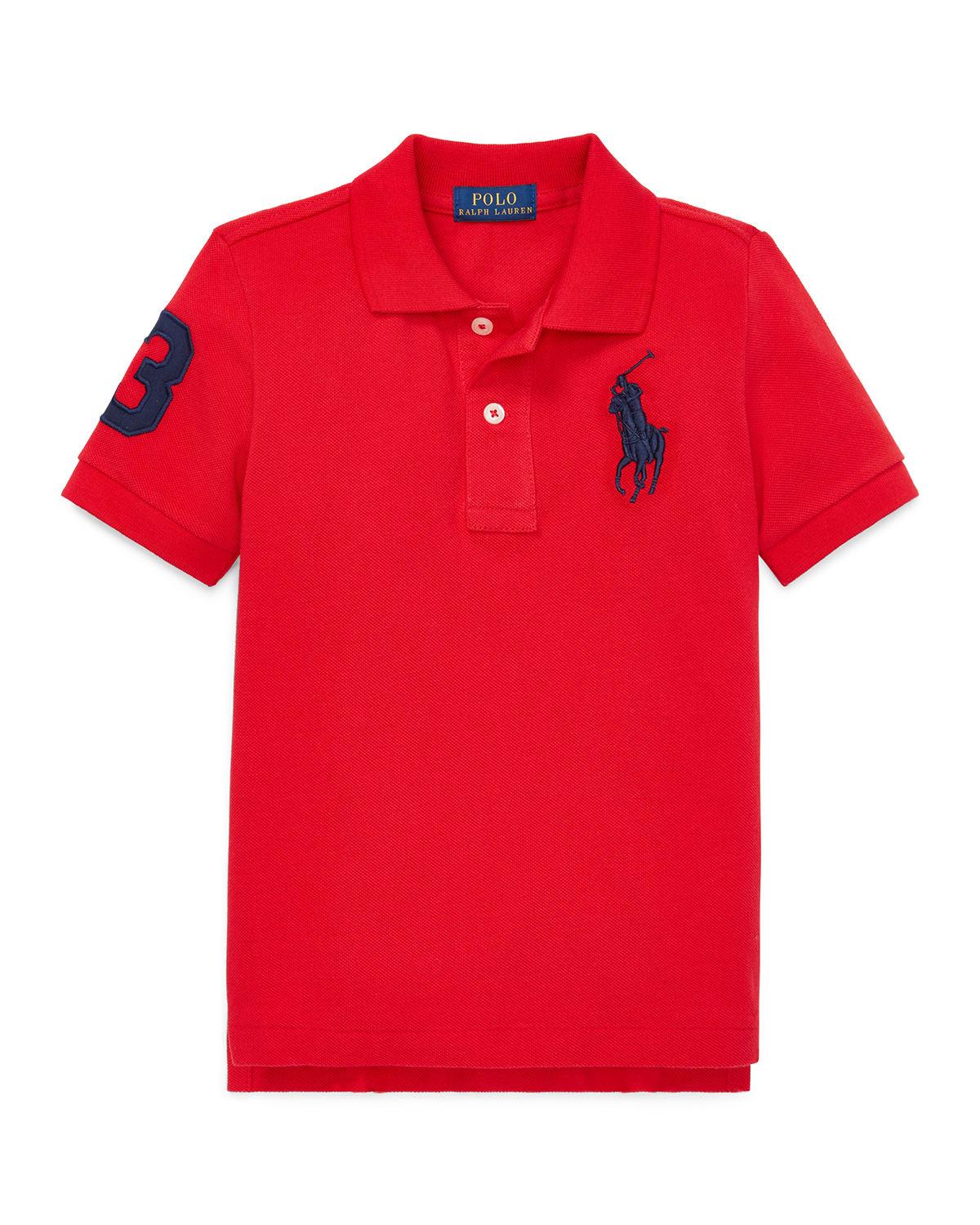 Boy's Big Pony Mesh Knit Polo, Size 2-7 by POLO RALPH LAUREN